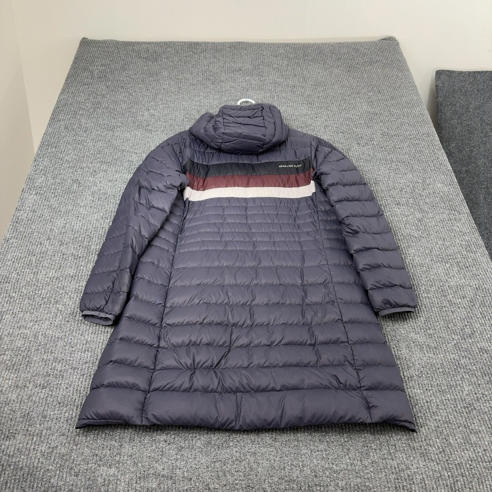 Cotopaxi Fuego Down Parka Womens L Purple Nylon Colorblock Hooded Puffer Jacket - Picture 9 of 13
